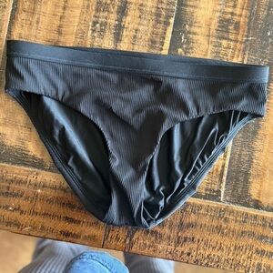 Calia XS black ribbed bikini bottoms